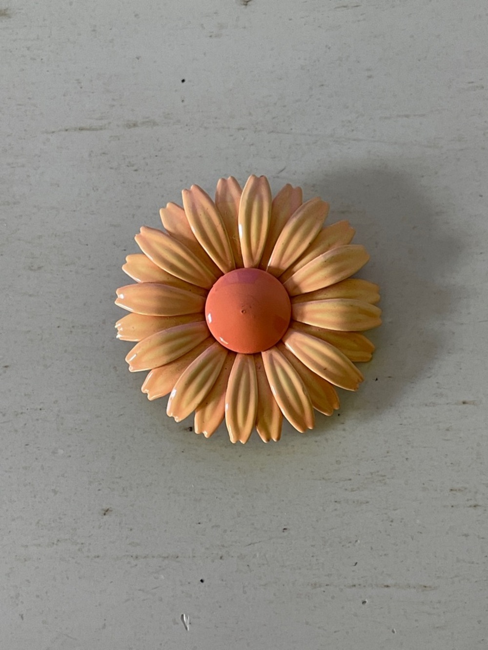 Vintage Floral Enamel Brooch